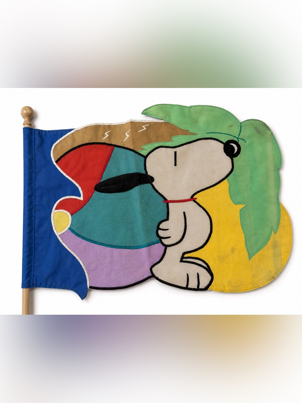 Snoopy Peanuts Tropical Beach Garden Flag Appliqué Nylon 15x11